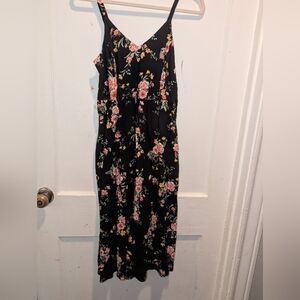 Old Navy Black Floral Maxi Dress